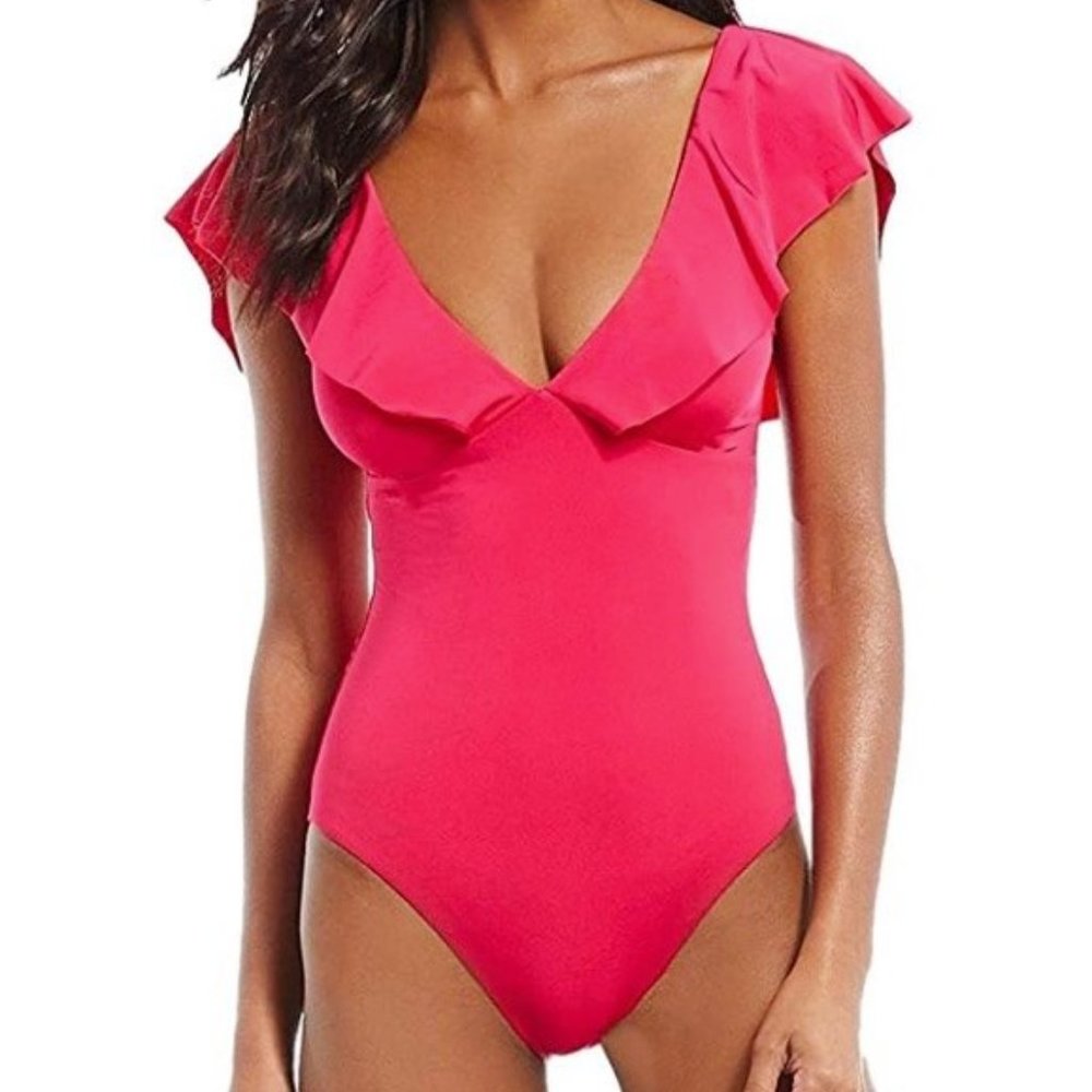 AdoreShe Fuschia One Piece Bathing Suit - BrandNew